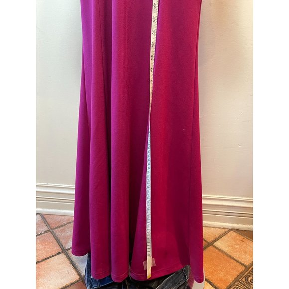 Windsor Women Bridesmaid Formal Dress Maxi Off Shoulder Lace Up Back Hot Pink L - Picture 3 of 6